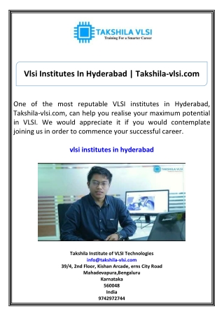 vlsi institutes in hyderabad takshila vlsi com