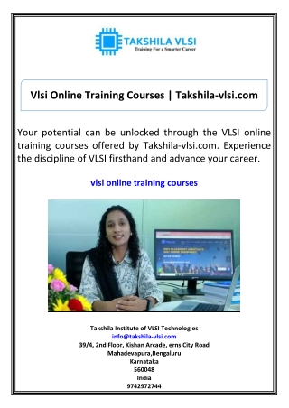 vlsi online training courses takshila vlsi com