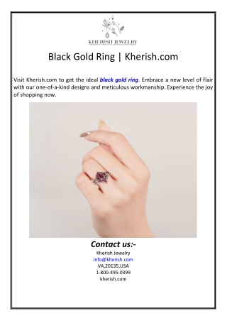 Black Gold Ring | Kherish.com