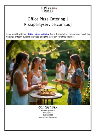 Office Pizza Catering | Pizzapartyservice.com.au