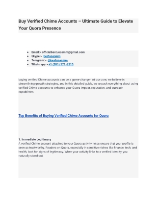 buy verified chime accounts ultimate guide