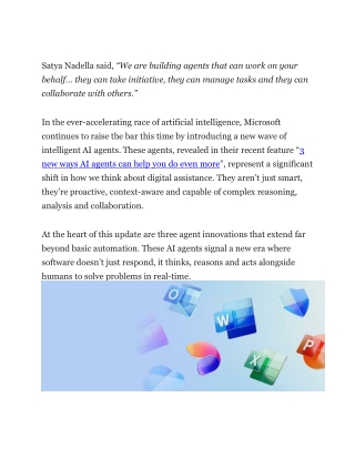 Microsoft Is Turning AI Agents into Real Teammates, Taking Lead in Autonomous AI Collaboration