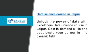 Data Science Course In Jaipur  Excelr