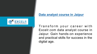 Data Analyst Course In Jaipur  Excelr.com