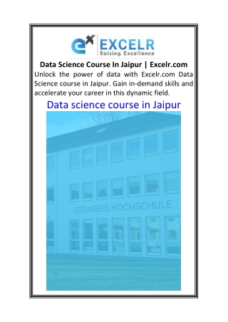 Data Science Course In Jaipur  Excelr.com