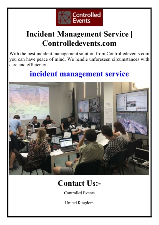 incident management service controlledevents com
