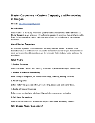 master carpenters custom carpentry and remodeling