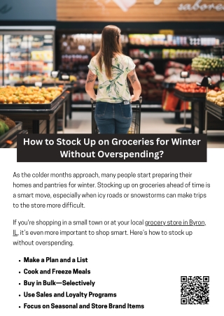How to Stock Up on Groceries for Winter Without Overspending?