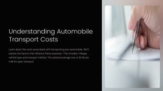 understanding automobile transport costs