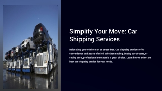 Car Shipping Service