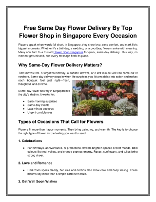 free same day flower delivery by top flower shop