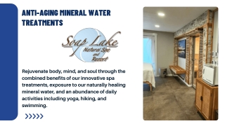 Anti-aging Mineral Water Treatments