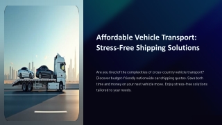 affordable vehicle transport stress free shipping