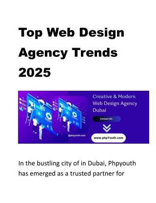 Top Web Design Agency Trends 2025