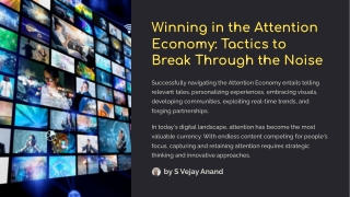 winning in the attention economy tactics to break