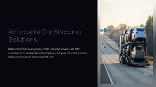 affordable car shipping solutions
