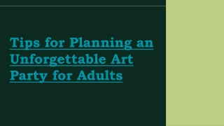 tips for planning an unforgettable art party