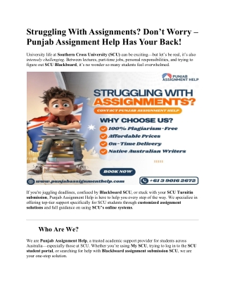 Struggling With Assignments. Don’t Worry – Punjab Assignment Help Has Your Back