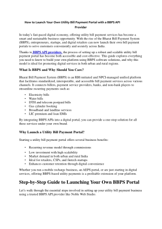 How-to-Launch-Your-Own-Utility-Bill-Payment-Portal-with-a-BBPS-API-Provider