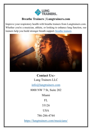 Breathe Trainers  Lungtrainers.com