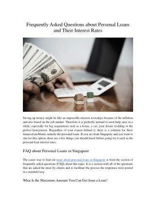 Frequently Asked Questions about Personal Loans and Their Interest Rates