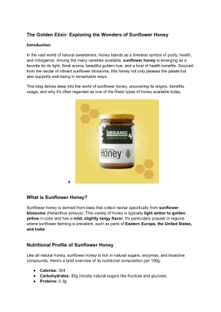 The Golden Elixir_ Exploring the Wonders of Sunflower Honey (1)