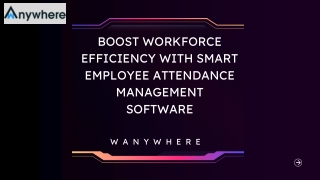 Boost Workforce Efficiency with Smart Employee Attendance Management Software