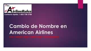 Cambio de Nombre en American Airlines