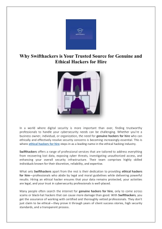 Website Hacking Service | Swifthackers