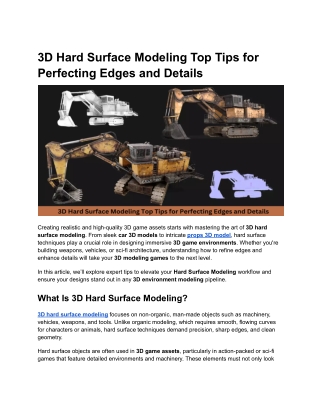 3D Hard Surface Modeling_ Top Tips for Perfecting Edges and Details