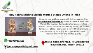 Buy Radha Krishna Marble Murti & Statue Online in India