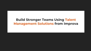 build stronger teams using talent management