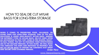 How to Seal Die Cut Mylar Bags for Long-Term Storage