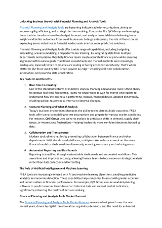 Unlocking Business Growth with Financial Planning and Analysis Tools