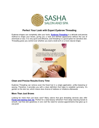 Perfect Your Look with Expert Eyebrow Threading