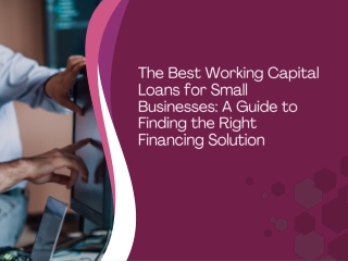 the best working capital loans for small