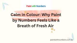 Feel the Calm in Every Colour - Paint by Numbers Kits