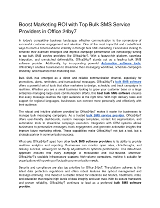 Boost Marketing ROI with Top Bulk SMS Service Providers in Office 24by7.docx  Google Docs