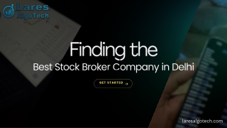Finding The Best Stock Broker Comapny In Delhi