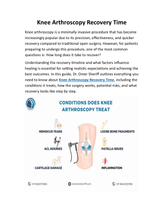 Knee Arthroscopy Recovery Time