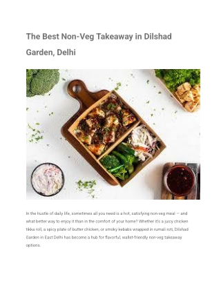 the best non veg takeaway in dilshad