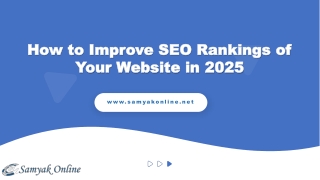 How to Improve SEO Rankings of Your Website in 2025