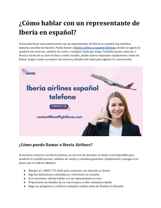 ¿Cómo conectarse con la aerolínea Iberia?