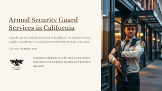 Armed Security Guard Services in California