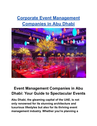 Corporate Event Management Companies in Abu Dhabi (1)