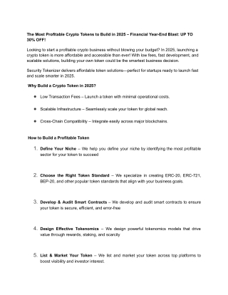 The Most Profitable Crypto Tokens to Build in 2025 – Financial Year-End Blast_ UP TO 30% OFF