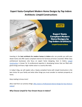 Expert Vastu-Compliant Modern Home Designs by Top Indore Architects