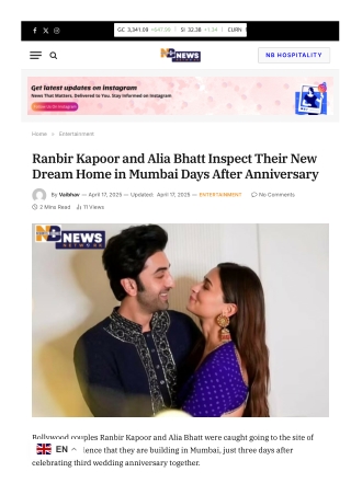 Ranbir Kapoor and Alia Bhatt Inspect Their New Dream Home in Mumbai Days After Anniversary
