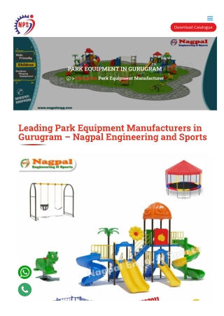 Trusted Park Equipment Suppliers in Gurugram – Complete Outdoor Solutions