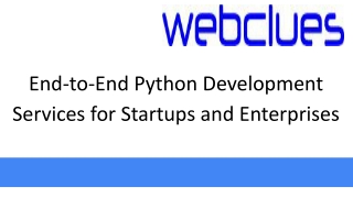 End-to-End Python Development Services for Startups and Enterprises